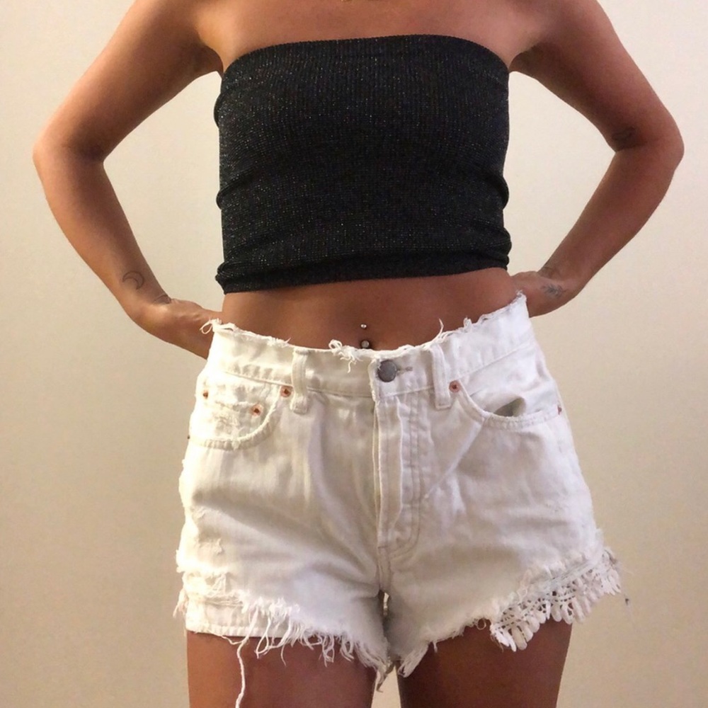Free People high wasted white shorts, never worn!